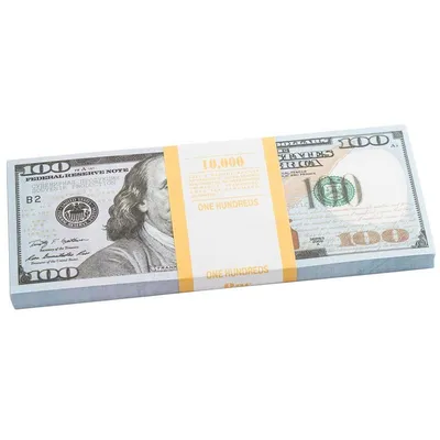 Сувенирные деньги 100 Долларов ( 5 пачек ) купить по выгодной цене в  интернет-магазине OZON (254817791)
