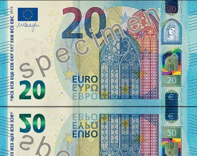 20 Euro Banknote New Design Stock Image - Image of borders, europe: 63405969
