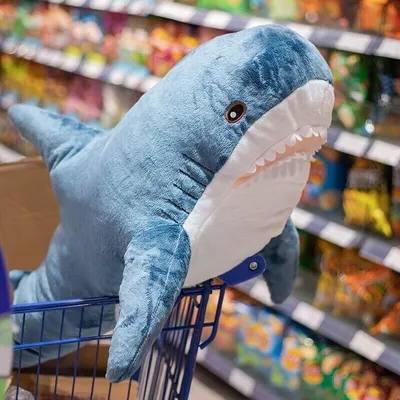 New Ikea BLÅHAJ Big Plush Shark Stuffed Animal Soft White Great Blue Ocean  Baby | eBay