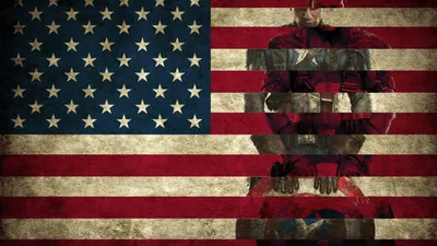 Обои Американский флаг, текстура 3840x2160 UHD 4K Изображение