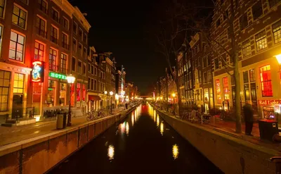Вид На Городской Пейзаж Канала Амстердам Летом С Голубым Небом И  Традиционными Старыми Домами Красочные Весенние Тюльпаны Клумбы На Перед —  стоковые фотографии и другие картинки Амстердам - iStock