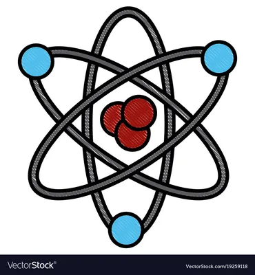 Science school atom education icon. Chemistry and physics laboratory  cartoon symbol of nuclear energy. Bold bright atomic structure - nucleus,  orbital electrons. Vector illustration isolated on white. 28620852 Vector  Art at Vecteezy