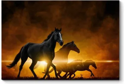 Табун белых бегущих лошадей» — создано в Шедевруме