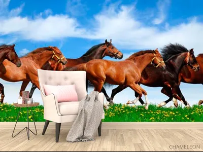 Картина Бегущие лошади из янтаря купить в Украине по привлекательной цене —  Amber Stone
