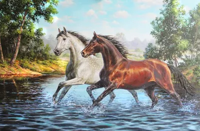 Ширма сувенирная интерьерная 4 створки с изображением бегущих лошадей, лак  купить по цене 2 100 руб. с доставкой в Екатеринбурге
