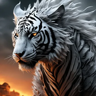 Купить картину-постер \"Полосатая морда белого тигра\" с доставкой недорого |  Интернет-магазин \"АртПостер\"