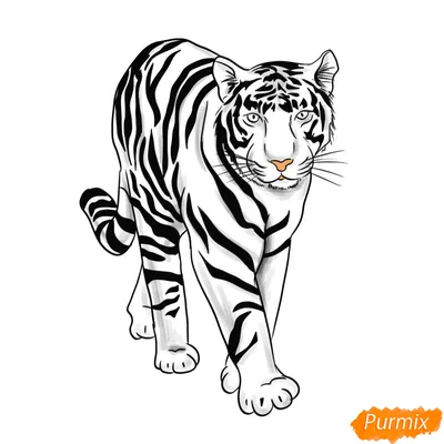 Крупным планом морда белого тигра, …» — создано в Шедевруме