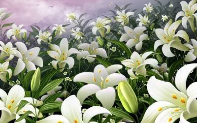 Моющиеся виниловые фотообои Белые лилии на шелке, 370х265 см - купить по  выгодной цене в интернет-магазине OZON (280764043)