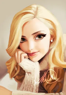 Рисунок девушка блондинка зимой» — создано в Шедевруме