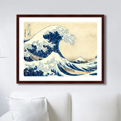Большая волна в канагаве, известные картины кацушики Хокусай, печать на  холсте, японские картины укиё-э, Куадрос | AliExpress
