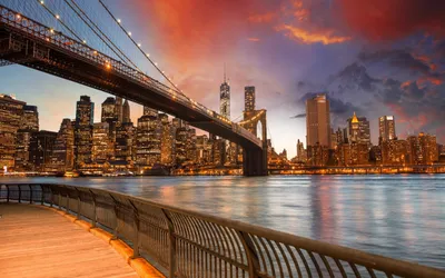 Обои на рабочий стол Бруклинский мост, Бруклин, США / Brooklyn, United  States, обои для рабочего стола, скачать обои, обои бесплатно