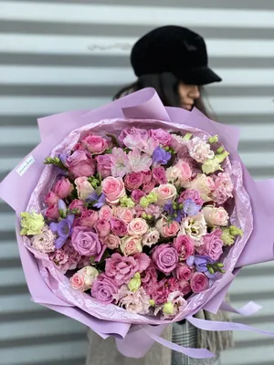 Круглые букеты цветов - купить в Москве