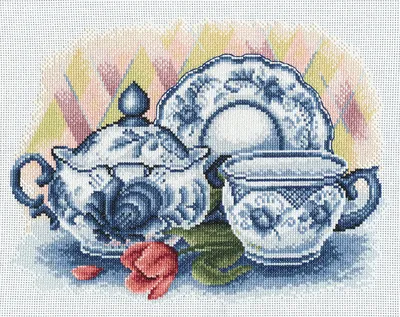 Набор для вышивания крестиком «Праздничное чаепитие». Артикул: НВ-844