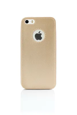 Чехол силиконовый iPhone 5 / 5S / SE \"Кожа строчка по краю\" золотистый -  купить с доставкой по выгодным ценам в интернет-магазине OZON (804284637)