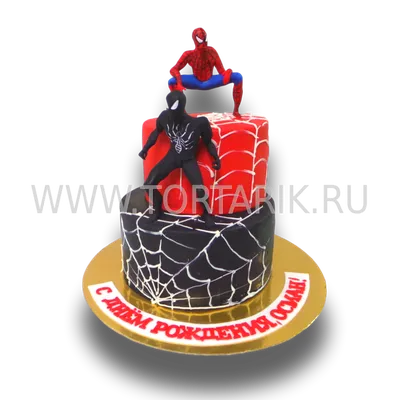 Торт Человек-паук с фотопечатью (T8778) на заказ по цене от 1050 руб./кг в  кондитерской Wonders в Москве