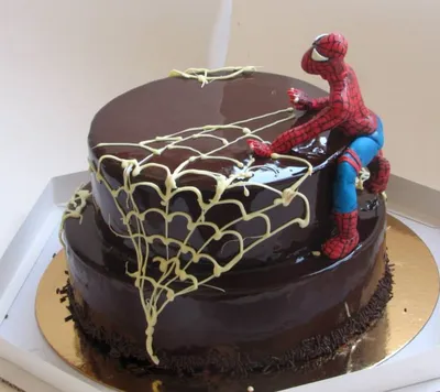 торт человек паук с паутиной