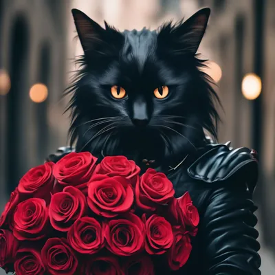 Черный кот с разными глазами - 62 фото