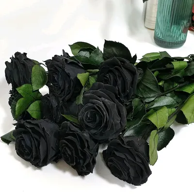 Купить 11 черных роз в крафте в Краснодаре