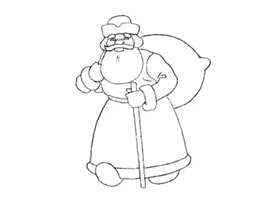 Зарисовки Дед Мороз (57 фото)