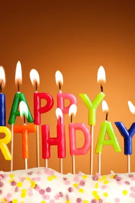 Обои Торт на день рождения, свеча, воздушные шары, лента 1080x1920 iPhone  8/7/6/6S Plus Изображение