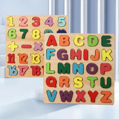 Детские головоломки Ultimate для развития мозга: цифровые блоки и буквы,  детские игрушки-головоломки для раннего развития, когнитивные деревянные G  | AliExpress