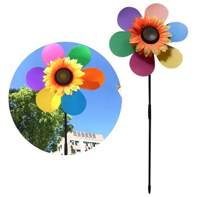 Бабочка цветок ветряная мельница красочный ветер вертушка сад двора  декоративные детские игрушки | AliExpress