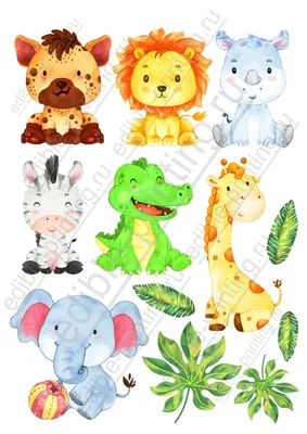 Детские наклейки \"Животные\" / Набор стикеров для дома, детского сада купить  по выгодной цене в интернет-магазине OZON (709460281)