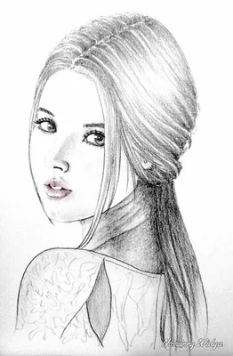 Рисунок Girl Art Sketch, девушка, карандаш, черные волосы, мода png |  PNGWing