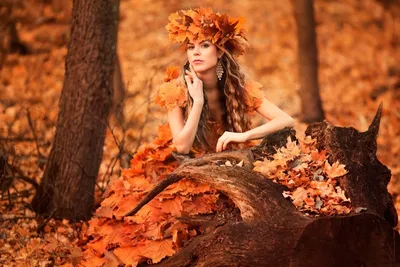 Девушка осень , красиво, …» — создано в Шедевруме