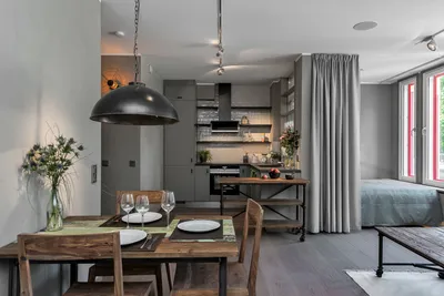 Дизайн однокомнатной квартиры для девушки в Швеции (36 кв. м) 〛 ◾ Фото ◾  Идеи ◾ Дизайн