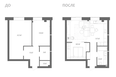 Дизайн-проект однокомнатной квартиры 35 кв.м - Студия дизайна и ремонта  ИнтекДизайн