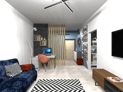 Дизайн однокомнатной квартиры — 17+ фото идей интерьера