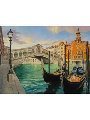 Купить HS1208 Набор для рисования по номерам 'Венеция. Гранд-канал'  40*50см, цена, фото, описание. Купить в интернет-магазине Искусница