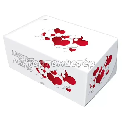 Купить коробка на 6 капкейков \"любовь - это счастье\" 25х17х10 см в  интернет-магазине Тортомастер Москва