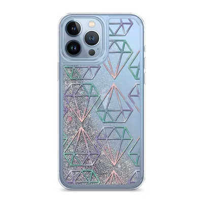 Купить Роскошный прозрачный мягкий чехол для телефона с блестками и бриллиантами  для iPhone 15 14 Pro 13 12 Pro Max 11 X XS XR 7 8 Plus, прозрачный  силиконовый чехол | Joom
