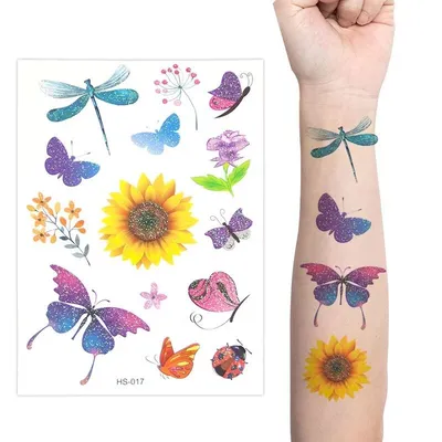 Временные татуировки для детей водостойкие с блёстками \"Лето\" купить -  Интернет-магазин Аквагрим-StudioShop