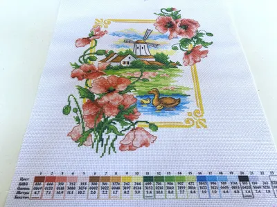 Купить (SU)Полный спектр вышивки крестиком на ткани для вышивки с цветочным  комплектом | Joom