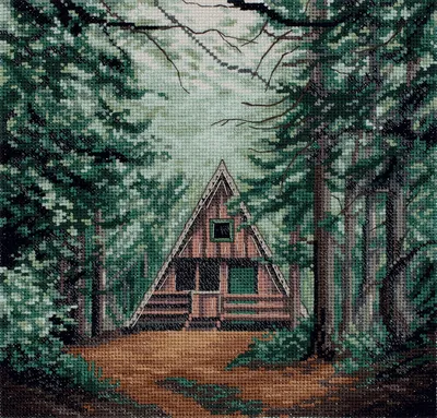 Картинка готические домик в лесу Фэнтези 1920x1080