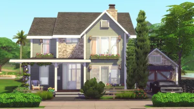 Стильный семейный дом / The Sims 4 Строительство / Дом своими руками /  Mulena Sims 4 | Mulena Sims 4 | Дзен
