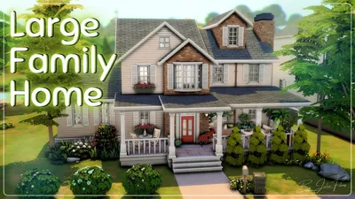 Большой семейный дом👪💚│Строительство│Large Family Home│SpeedBuild│NO CC  [The Sims 4] - YouTube