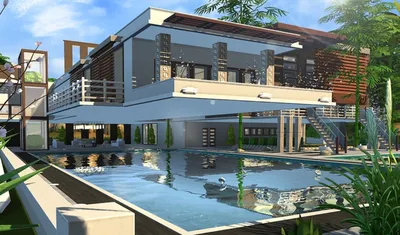 Дом в стиле АртХаус от Sims House для игры Симс 4 » The Sims - всё для игр  Sims 5, Sims 4, Sims 3, sims 2, sims