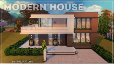 Современный дом I Строительство I Modern house I SpeedBuild + CC Links [The Sims  4] - YouTube
