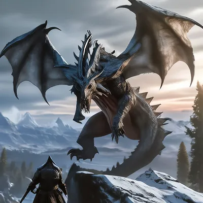 Дракон из Skyrim» — создано в Шедевруме