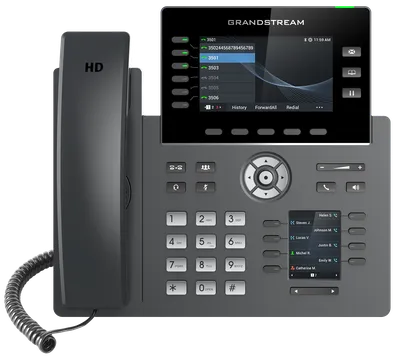 Купить Grandstream GRP2616 - IP телефон. 6 SIP аккаунтов, 6 линий, двойной  цветной LCD (4.3\" 480 x 272; 2.4\" 320 x 240), PoE, (1GbE)Gigabit Ethernet,  8 BLF, USB, Wi-Fi, Bluetooth, у дистрибьютора