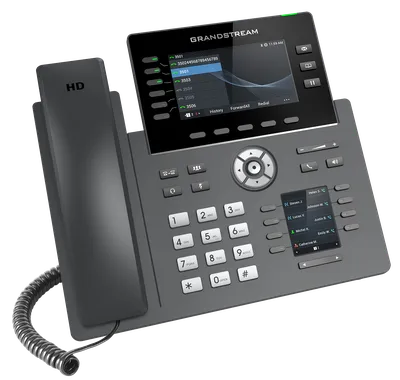 Купить Grandstream GRP2616 - IP телефон. 6 SIP аккаунтов, 6 линий, двойной  цветной LCD (4.3\" 480 x 272; 2.4\" 320 x 240), PoE, (1GbE)Gigabit Ethernet,  8 BLF, USB, Wi-Fi, Bluetooth, у дистрибьютора