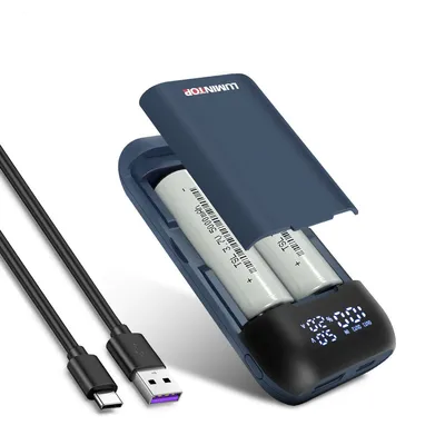 Распродажа Lumintop PD2 2 в 1 USB-C зарядное устройство для батарей  Портативный телефон Powerbank Двойные слоты для 18650 21700 20700 18700  ячеек - Banggood Русский Mobile