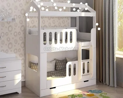 Двухъярусная кровать Ассоль - купить Двухъярусные кровати в Киеве и  Украине, цены на Двухъярусные кровати в интернет магазине детской мебели  Bibu