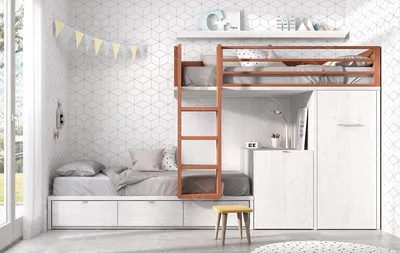 Детская двухъярусная кровать Пентхаус с лестницей-комодом купить в  интернет-магазине Markissa - цена, доставка, фото, отзывы в Санкт-Петербурге
