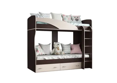 Кровать двухъярусная с диваном Миф-75 - 40590 р, бесплатная доставка, любые  размеры