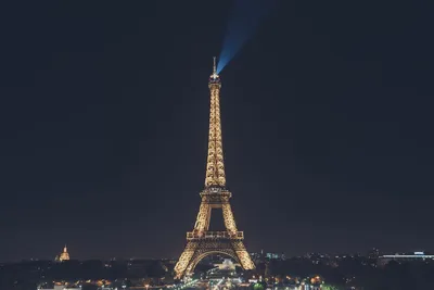 Обои на рабочий стол Эйфелева башня ночью, Париж, Франция, обои для  рабочего стола, скачать обои, обои бесплатно